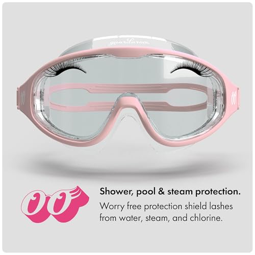 Pink Lash Goggles for Shower | Anti-Fog Eye Protection for Lashes