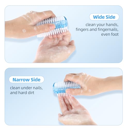 Dual-Sided Nail Brush Set - 5 Pack for Clean Fingernails & Toes