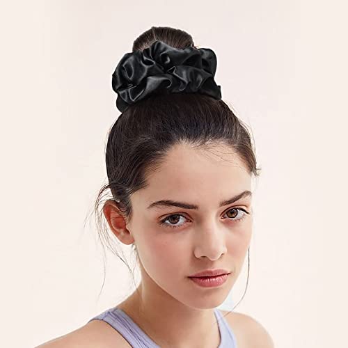 Extra Large Satin Scrunchies for Thick Hair - Pack of 6