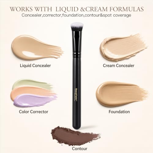 Precision Concealer Brush for Under Eye Blending - Soft Synthetic Bristles