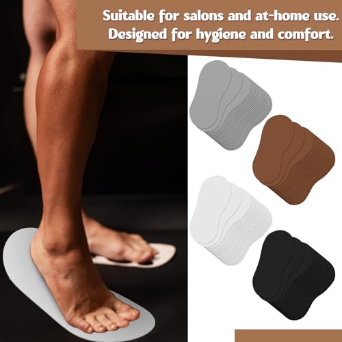 Suhine Dark Color Disposable Spray Tan Feet Pads Bulk 40 Pairs, Comfortable & Hygienic Sunless Tanning Accessories