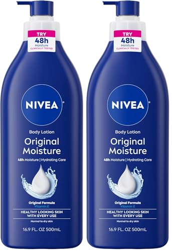 NIVEA Original Moisture Body Lotion with Vitamin E - 2 Pack, 16.9 Fl Oz