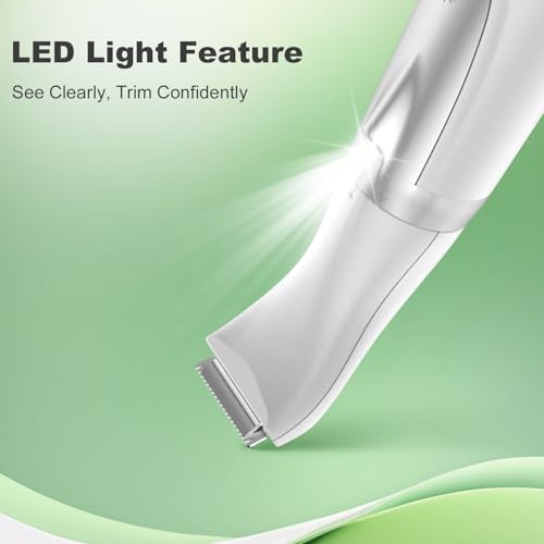 Funstant 2-in-1 Electric Bikini Trimmer for Women, Cordless Pubic Hair Shaver