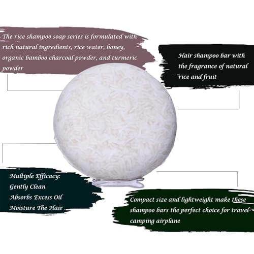 DLZZRS Honey Shampoo Bar for Deep Cleaning & Hydration - 2.1oz