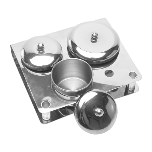 3-Piece Stainless Steel Acrylic Liquid & Powder Nail Art Container Set