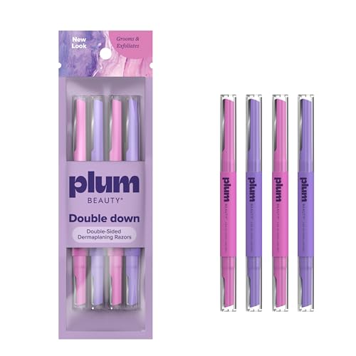 Plum Beauty Double-Sided Dermaplaning Razors - 4 Pack