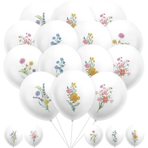 Soulchen 50 Pcs Floral Balloons - Wildflower Party Decorations
