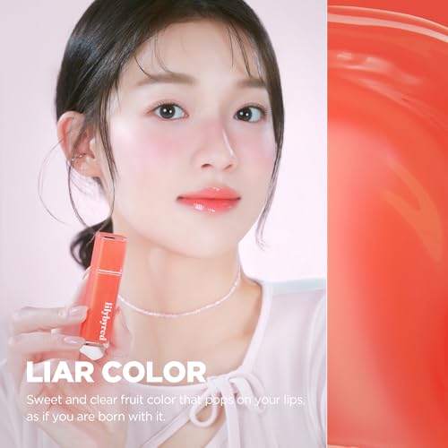 lilybyred Bloody Liar Coating Tint - 02 Sentimental Lychee, Long-Lasting Lip Stain with Glossy Finish