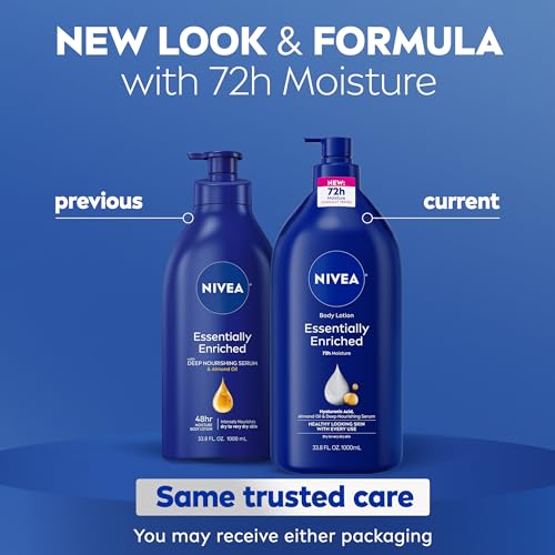 NIVEA Essentially Enriched Body Lotion for Very Dry Skin, 33.8 Fl Oz