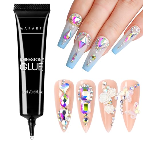 Makartt 15ml UV Rhinestone Glue Gel for Nail Art and Gems