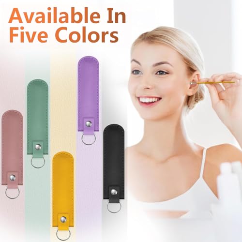 Jcwto Pleteffect Ear Cleaner Set Black - Earwax Removal Tool Kit with PU Leather Case