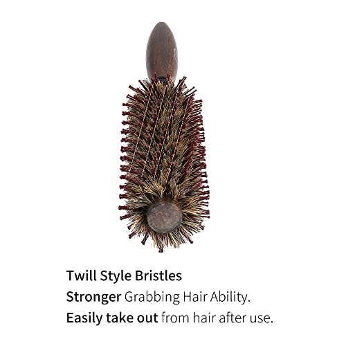 PERFEHAIR 1.8 Inch Round Boar & Nylon Bristle Brush for Fine Hair