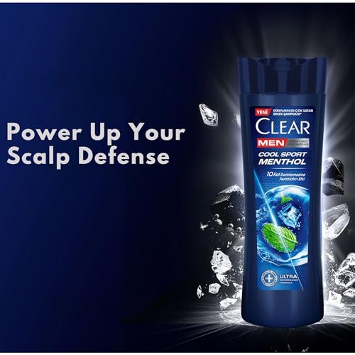 Clear Men Cool Sport Menthol Anti-Dandruff Shampoo, 11.8 fl oz