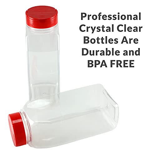 Skyway 32 OZ Plastic Spice Bottles Set of 2 - BPA Free Shaker Jars