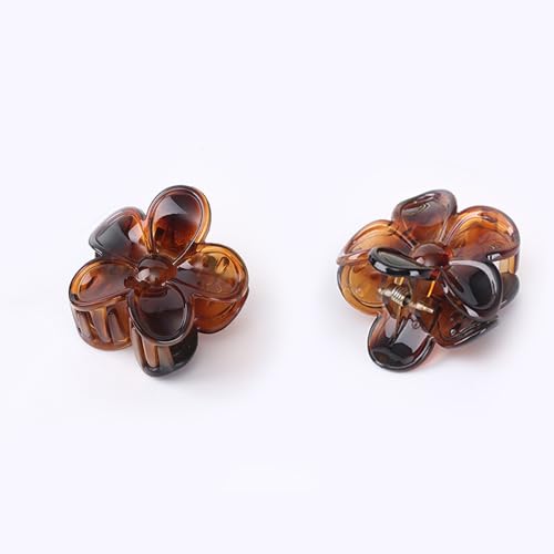 Morhom Flower Hair Claw Clips - 4 Pack Large Hibiscus Nonslip Jaw Clips