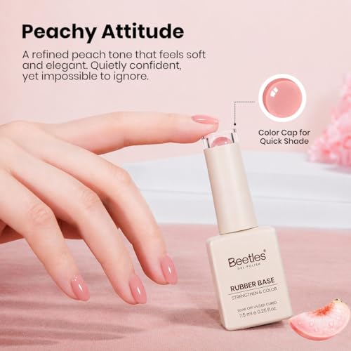 Beetles Nude Neutrals Rubber Base Gel Nail Polish Set 6 Colors 7.5ml – Natural & Long-Lasting