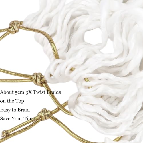 White Passion Twist Crochet Hair 14 Inch 3 Packs Pre-Separated Synthetic Braiding for Black Women