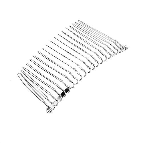 2 Pcs Vintage Metal Wedding Veil Hair Side Combs for Women