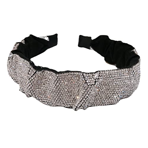 Silver Rhinestone Headband for Weddings & Parties - Elegant Hair Accessory