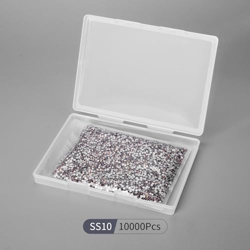 Golden Shadow Rhinestones Bulk - 10000PCS SS10 Flat Back Gems 2.7-2.9mm