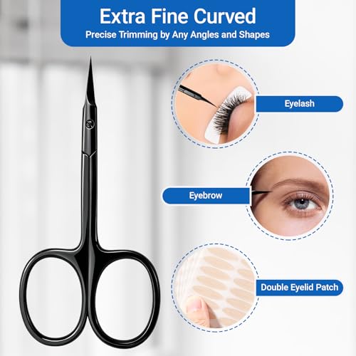 Premium Cuticle Scissors Set - Precision Small Nail & Eyebrow Grooming Tools