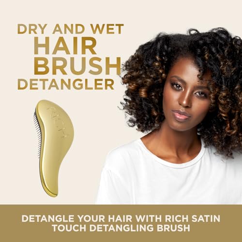 RICH Golden Glamour Satin Touch Detangling Brush - Anti-Static Hair Brush