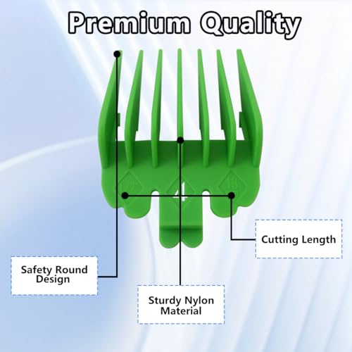 WELURE 6-Piece Multi-Colored Clipper Guards Set for MC2 MC3