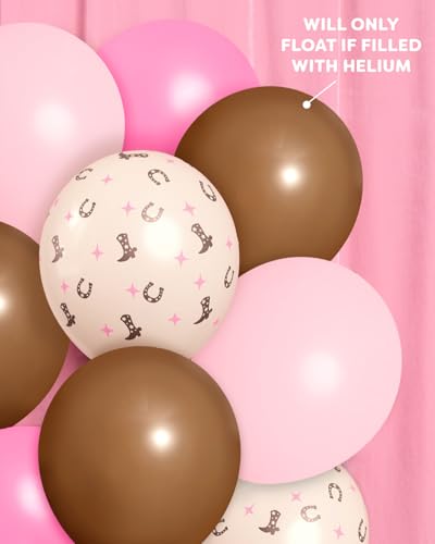 24 Pack Cowgirl Balloons - Western Rodeo Party Decor