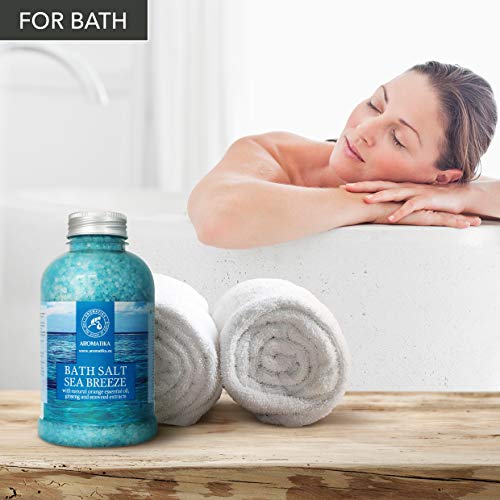 Aromatika Sea Breeze Bath Salt 21.16 oz with Essential Oils & Ginseng