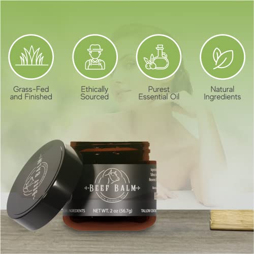 Beef Balm Beef Tallow Moisturizer - Vanilla Grass-Fed Tallow Face & Body Cream