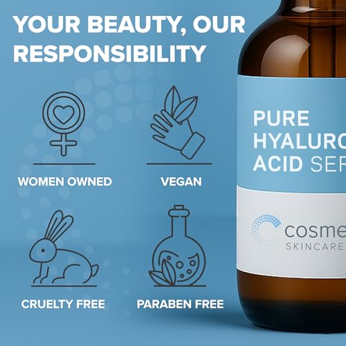 Cosmedica Hyaluronic Acid Serum with Vitamin B5 - 1oz Face Hydration & Anti-Aging Serum