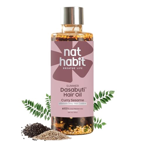 Nat Habit Curry Sesame Hair Oil with 16 Herbs | 100ml