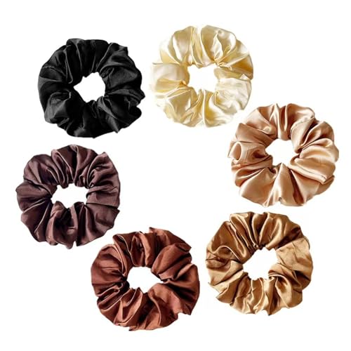 24 Pcs Big Satin Hair Scrunchies for Women | Soft Elastic Hair Ties