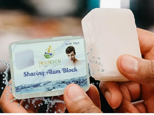 Natural Unscented Aftershave Alum Block for Sensitive Skin - 100g