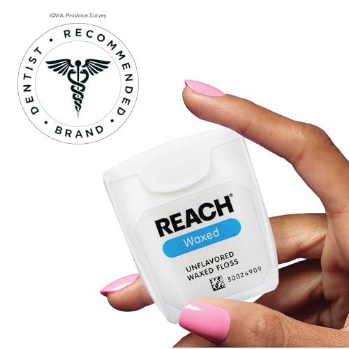 Reach Unflavored Waxed Dental Floss - Shred Resistant, 55 Yards