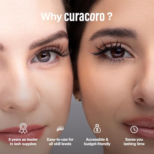 CURACORO Professional Mink Eyelash Extensions, 0.2 CC Curl 7-15mm