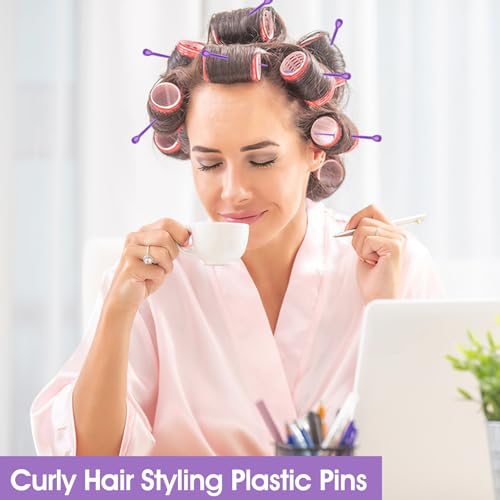 Molain 90 Pcs Hair Roller Picks - Plastic Curling Pins for Styling