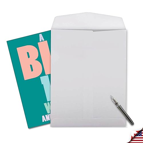 NobleWorks Jumbo 10 Year Work Anniversary Card - Big Milestone Greeting Card