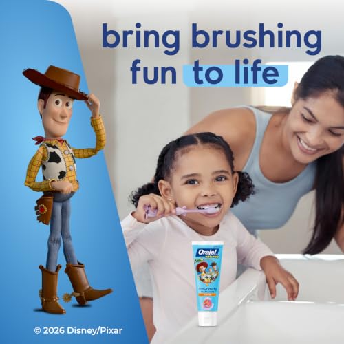 Orajel Naturals Toy Story 5 Anti-Cavity Toothpaste - Natural Watermelon Flavor, 4.2 oz (Pack of 4)