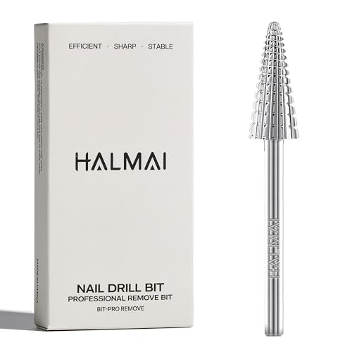 Halmai 3/32" Nail Drill Bits Set for Acrylic & Gel Removal