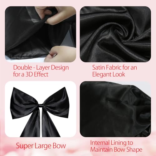 Large Satin Bow Decor - 24x36 Inch for Parties & Weddings