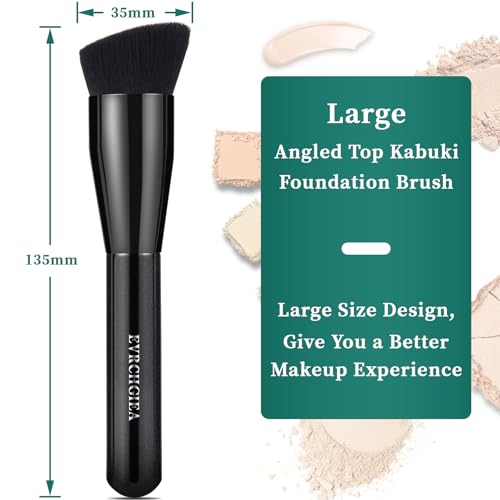 Flat Top Kabuki Foundation Brush for Liquid & Cream Makeup