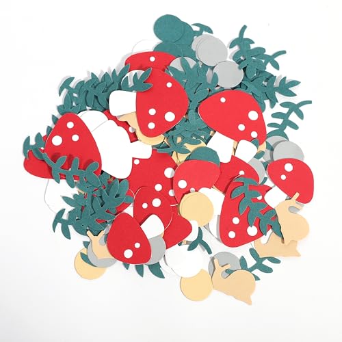 200pcs Mushroom Confetti for Woodland Party Decor
