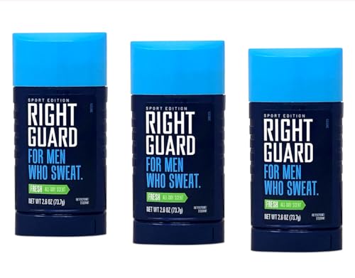 Right Guard Sport Fresh Scent Invisible Solid Deodorant Pack of 3, 2.6 oz