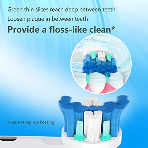 BUKURII Bk25 Floss-Like Electric Toothbrush Replacement Heads for Oral B, 4 Pack