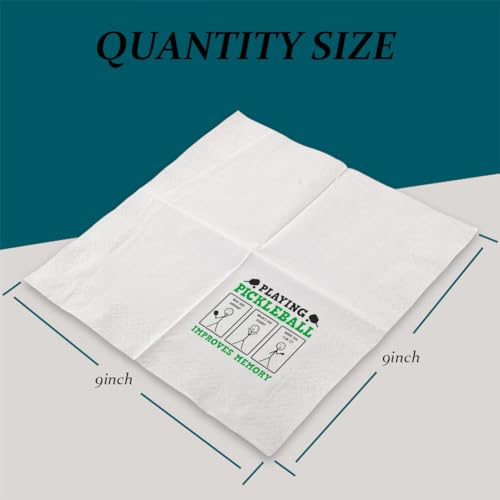Funny Pickleball Quote Cocktail Napkins - 50 Two-Ply Disposable Napkins
