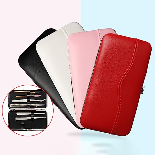 GSHLLO Pink PU Leather Tweezer Storage Case for Eyelash Extensions