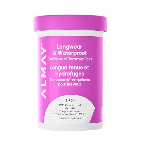 Almay Longwear & Waterproof Eye Makeup Remover Pads, 120 count(Packaging May Vary)