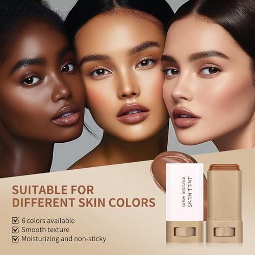 Loobexery 3 Pack Skin Tint Foundation Sticks - Moisturizing Serum & Flawless Finish