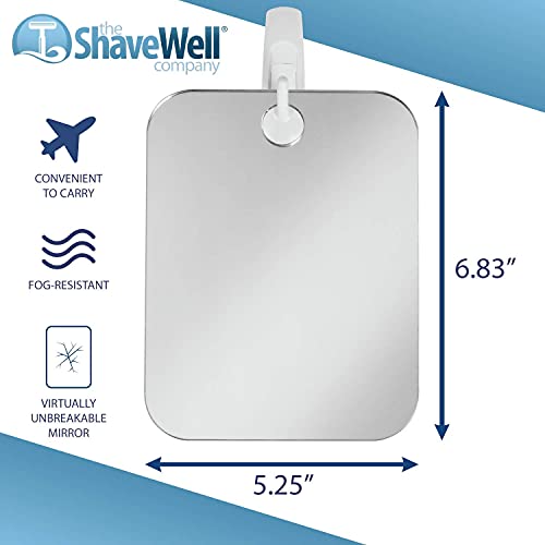 Fogless Shaving Mirror with Adhesive Hook - Handheld Option